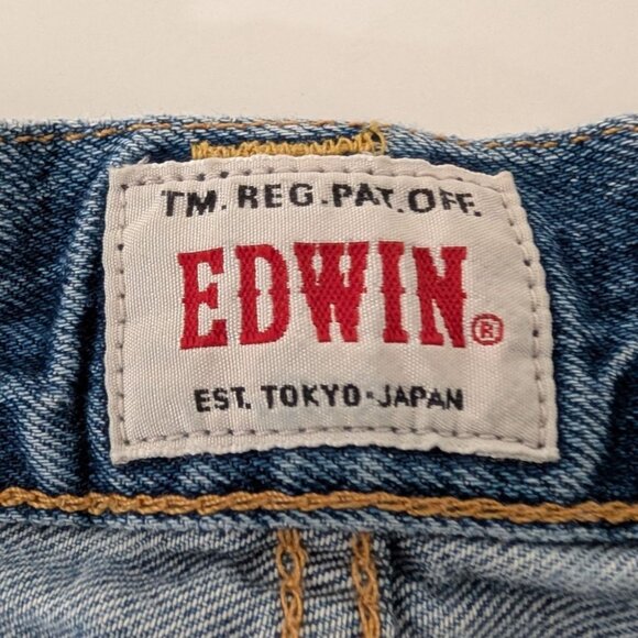 Edwin ED-55 Button Fly Tapered Jeans Mens Size 30x34 Blue Denim Relaxed Cotton - Picture 4 of 14